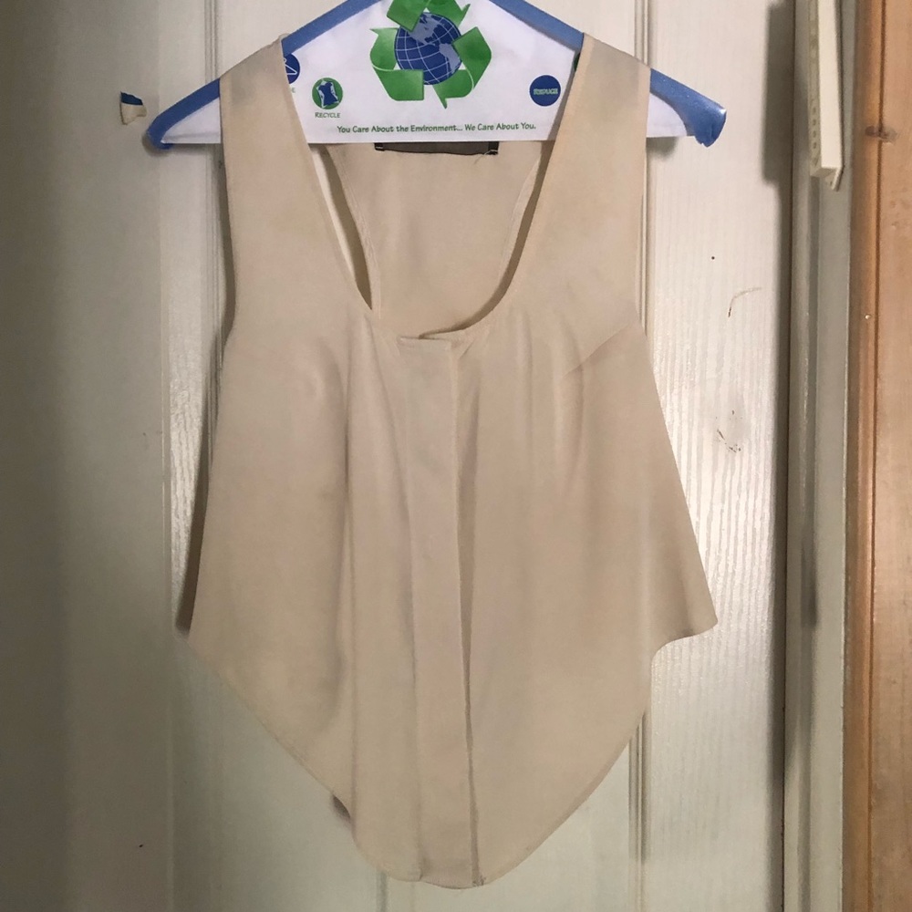 Reformation Blush Tie Front Racerback Top XS